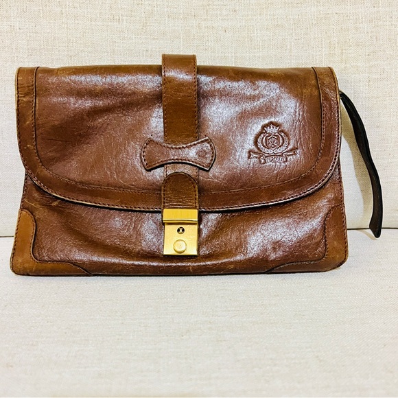 Mancini Arizona Travel Leather Clutch Wristlet - Picture 9 of 10